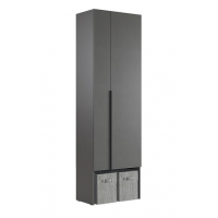 Шкаф Баско двухдверный L600 (графит)